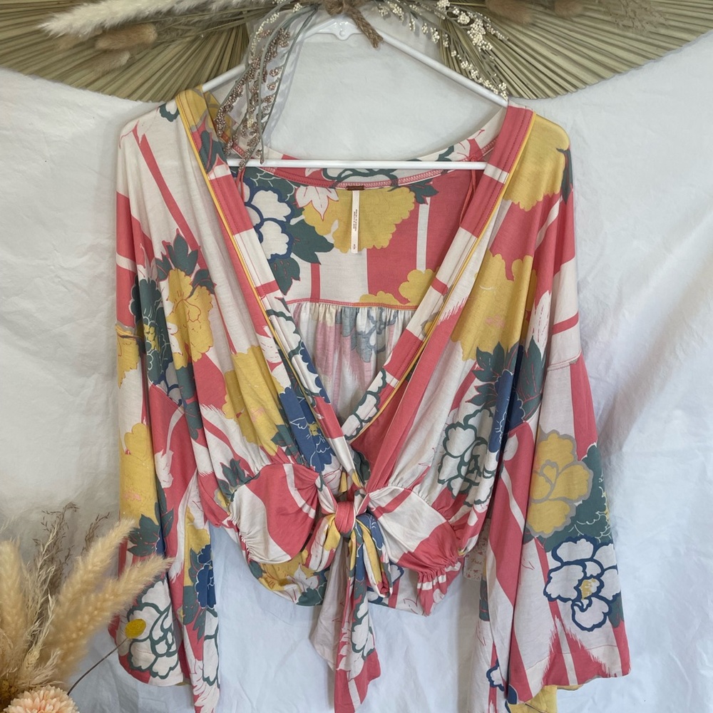 Free people colorful boho top size S